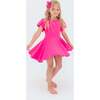 Cap Sleeve Twirl Dress, Hot Pink - Dresses - 4