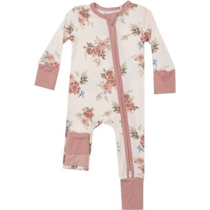 Romantic Roses 2 Way Zipper Romper, Pink