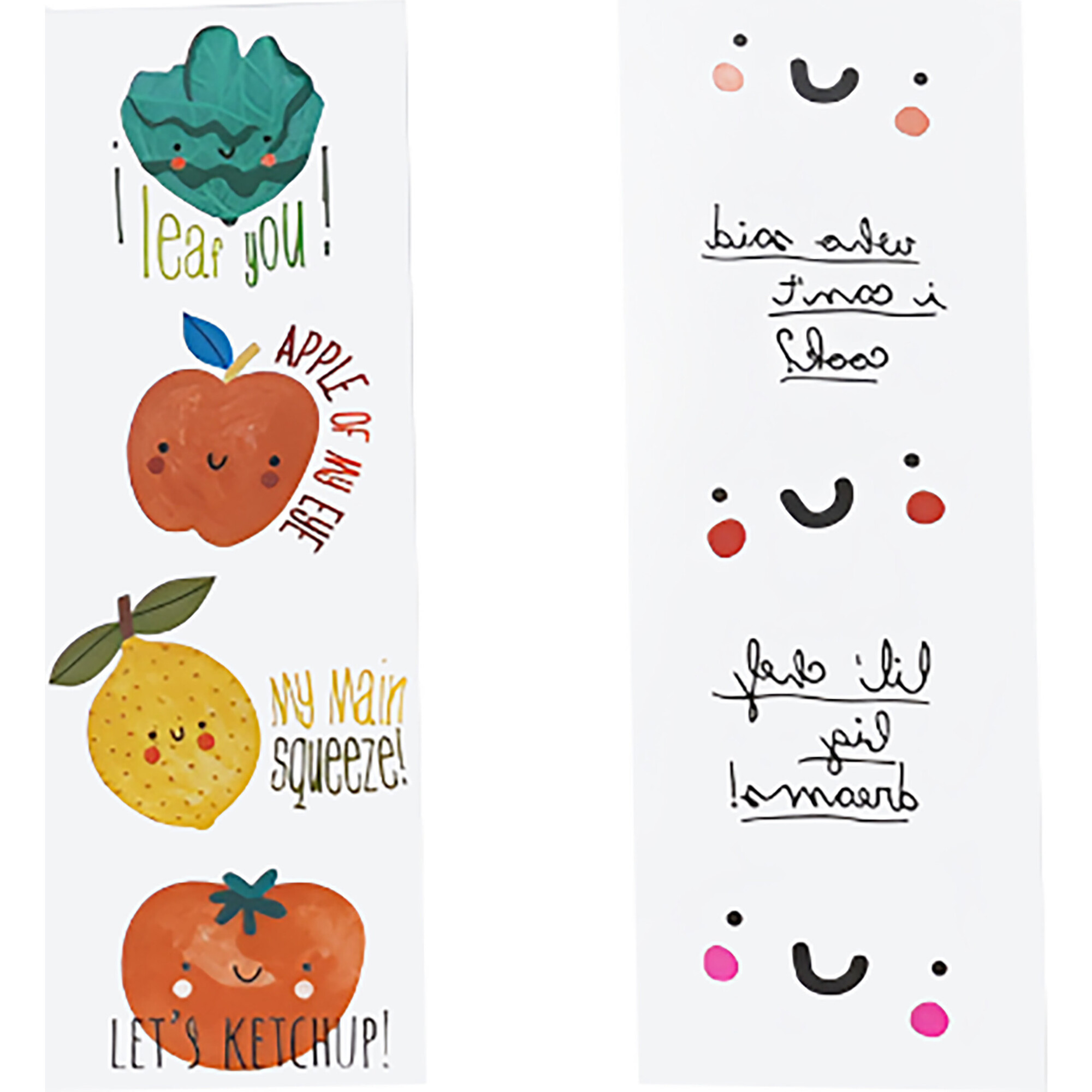 Little Chef Fruit and Veggie Temporary Tattoos - Party Accessories - 1