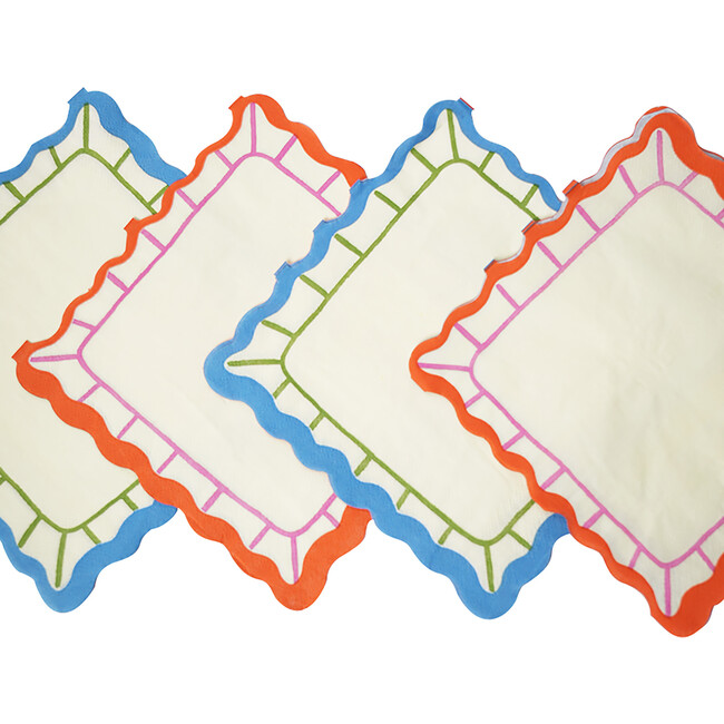 Art Party Scalloped Napkins