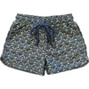 Salt Elastic Waist Drawstring Swim Trunks, Blue - Swim Trunks - 1 - thumbnail