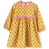 Toddler All-Over Print Lace Trim Long Sleeve Dress, Yellow & Pink - Dresses - 1 - thumbnail