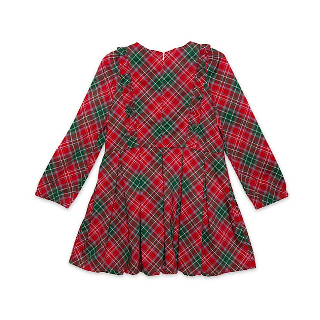 Ruffle Plaid Long Sleeve Back Zip Dress, Multicolors - Dresses - 2