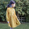 Girls All-Over Print Front Ruffle Long Sleeve Dress, Yellow & Pink - Dresses - 3