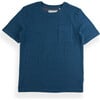 Pele Crew Neck Short Sleeve Pocket T-Shirt, Dark Blue - T-Shirts - 1 - thumbnail