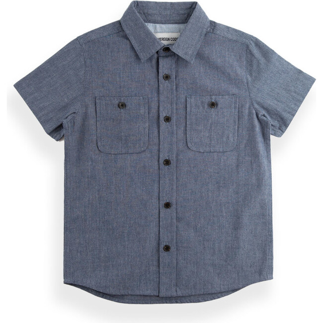 Breakthru Chambray Short Sleeve 2-Pocket Shirt, Navy