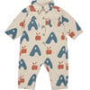 Buttons Jumpsuit, Red Apple - Rompers - 1 - thumbnail