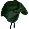 Winter Hat, Hunter Green Herringbone with Velcro Straps - Hats - 5