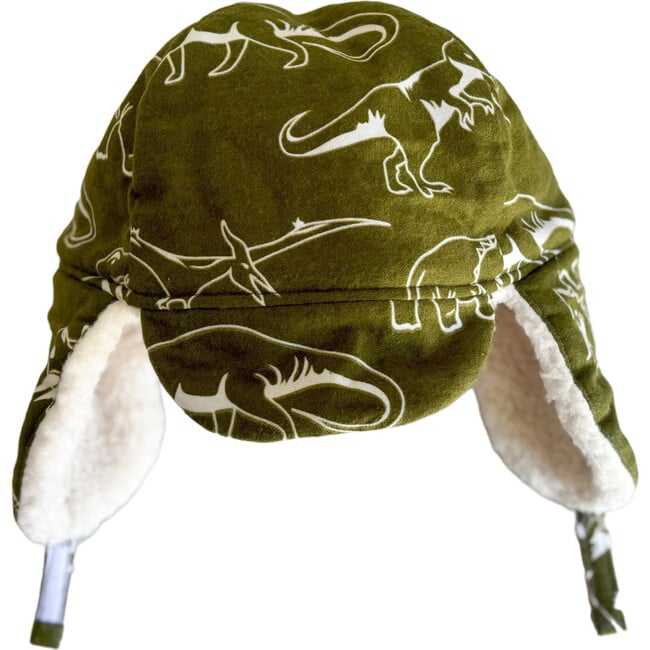 Winter Hat, Glow in the Dark Dino with Velcro Straps - Hats - 3