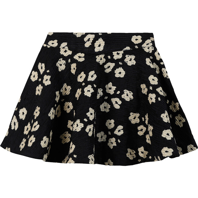 Retro Daisy Embroidered Party Skirt, Blue