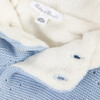 Faux-Fur Lined Zip-Up Knit Jacket, Blue - Coats - 2