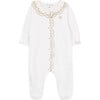 Baby Pretty Lace Ruffle Collar Pajamas, White - Pajamas - 1 - thumbnail