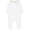 Baby Pretty Lace Ruffle Collar Pajamas, White - Pajamas - 2