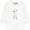 Baby Painter Puppy Shoulder Button T-Shirt, Green Dog - T-Shirts - 1 - thumbnail