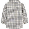 Baby Plaid Long Sleeve Button-Down Shirt, Blue - Shirts - 2