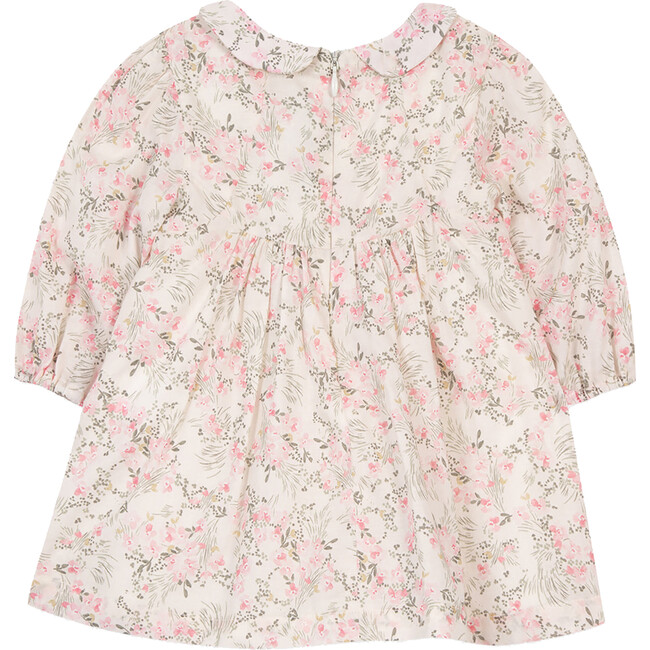 Baby Floral Print Peter Pan Collar Dress, Pink - Dresses - 2