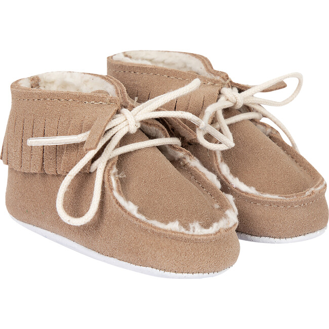 Baby Lace-Up Moccasins, Tan