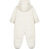 Baby Faux Fur Winter Jumpsuit, White - Coats - 2