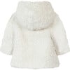 Baby Faux Fur Hooded Coat, Cream - Coats - 2