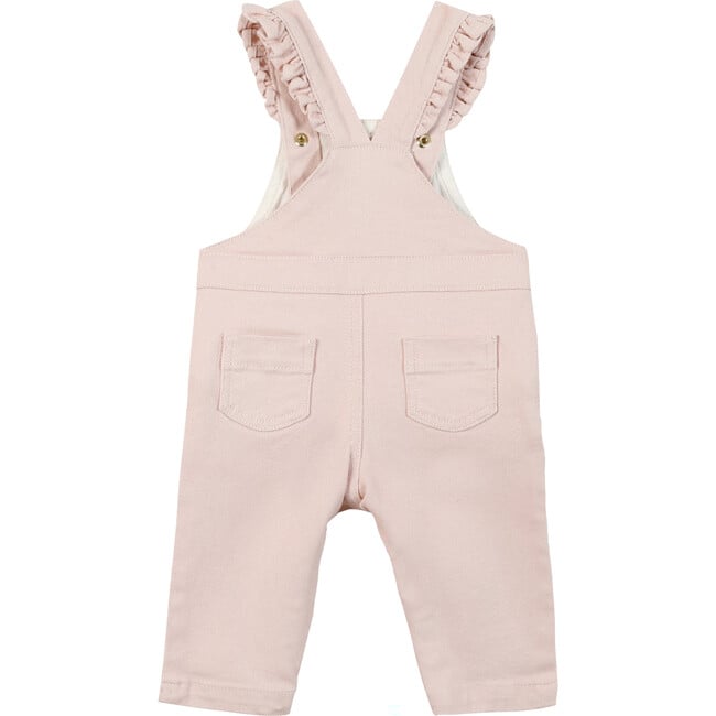 Baby Embroidered Shoulder Strap Pocket Overalls, Pale Rose - Jumpsuits - 2