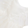 Baby Applique Floral Print Sleeveless Party Dress, Cream Rose - Dresses - 2