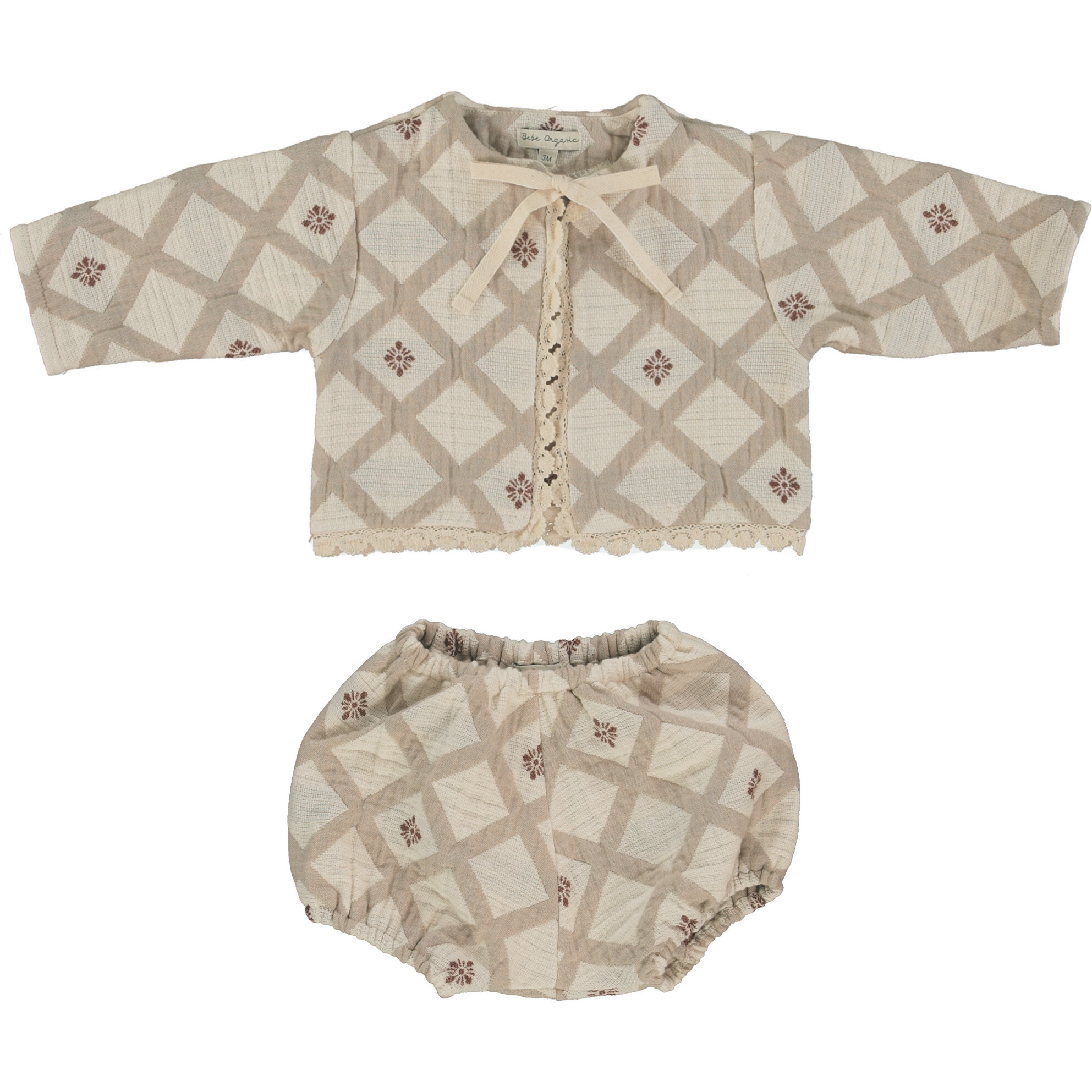 誠実 Joan Baby Set, Natural - Bebe Organic Mixed Apparel Set その他