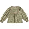 Anais Blouse, Green - Blouses - 1 - thumbnail