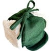 Winter Hat, Hunter Green Herringbone with Tie - Hats - 3