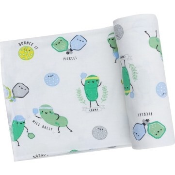 Pickleball Swaddle Blanket, Blue