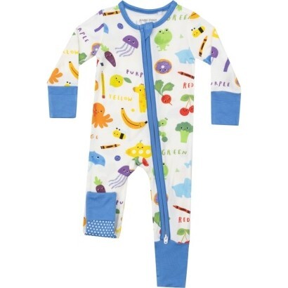 Learning Colors 2 Way Zipper Romper, Multi