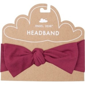 Ribbed Rose Bud Headband, Burgundy