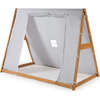 Play Tent Twin Bed, Natural Frame/Grey Tent - Beds - 1 - thumbnail