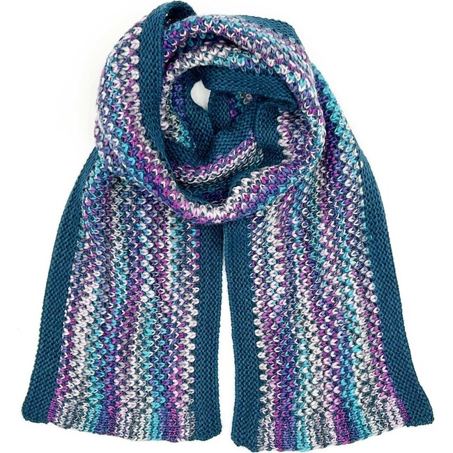 Kids Alpaca Speckle Scarf, Grape Bubble