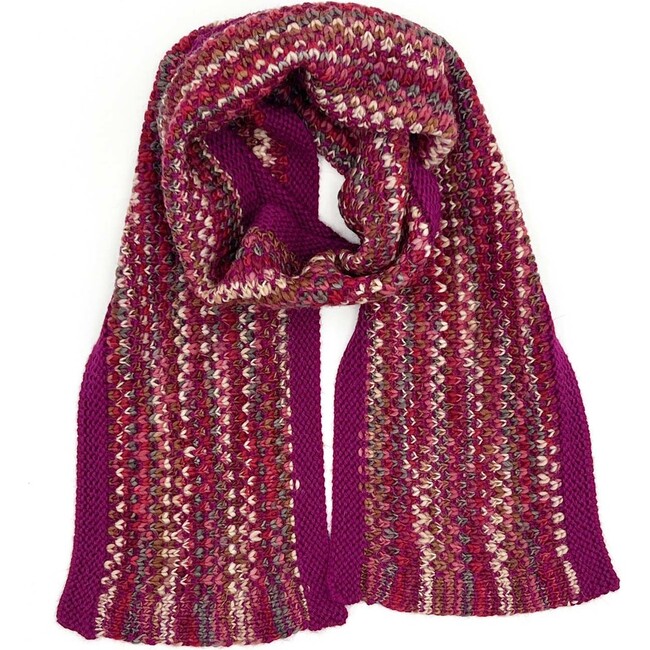 Kids Alpaca Speckle Scarf, Pink Punch