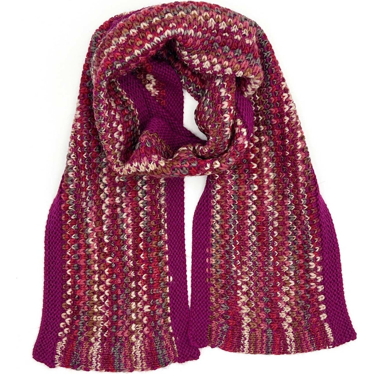 Kids Alpaca Speckle Scarf, Pink Punch - Scarves - 1