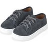 Robby Suede Flat Sole Lace-Up Sneakers, Grey - Sneakers - 2