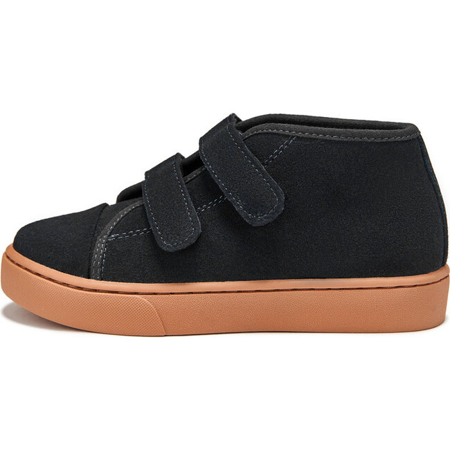 Robby Suede 2-Velcro Strap High Sneakers, Black