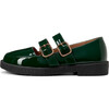 Sloane Glossy Round Toe Mary Jane Ballet Flats, Green - Mary Janes - 1 - thumbnail