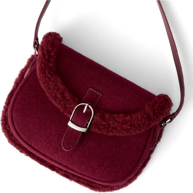 Shae Wool Long Belt Purse, Burgundy - Bags - 5