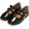 Diana Glossy Leather Adjustable Strap Mary Jane Shoes, Black - Mary Janes - 2