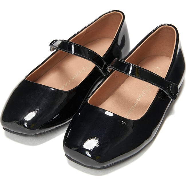 Chloe Patent Leather Square Toe Mary Jane Shoes, Black - Mary Janes - 2