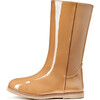 Ann PU Patent Leather High Boots, Beige - Boots - 1 - thumbnail