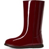 Ann PU Patent Leather High Boots, Burgundy - Boots - 1 - thumbnail