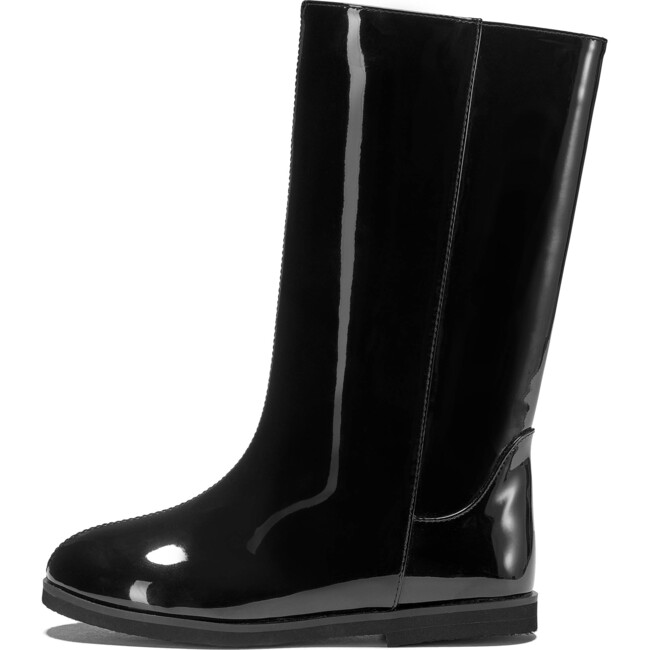 Ann PU Patent Leather High Boots, Black