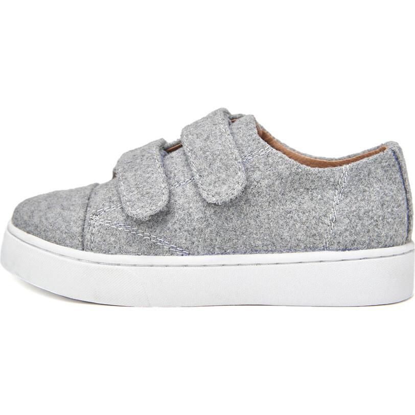 Robby 2.0 Trim Wool Leather Sneakers, Grey - Sneakers - 1