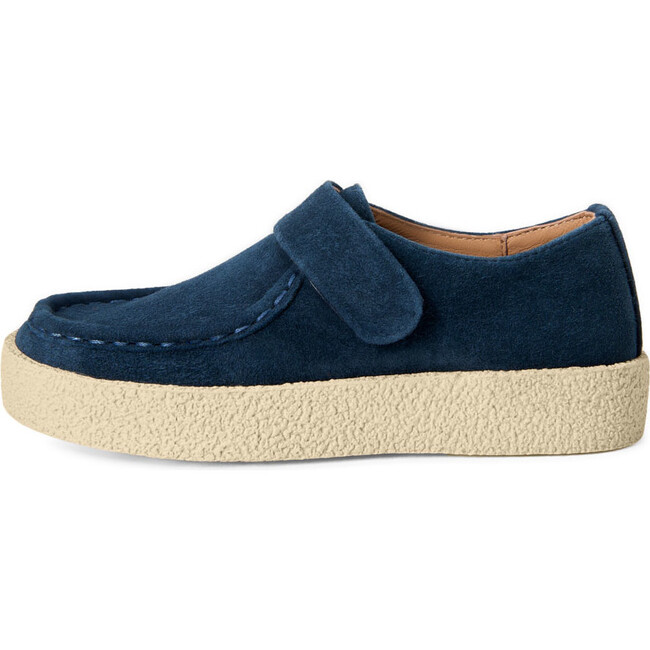 Liam Velcro Strap Suede Casual Boots, Dark Navy