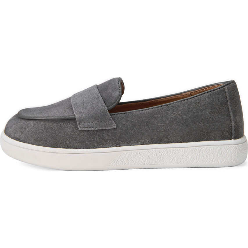 Kirk Suede Square Toe Slip-On Sneakers, Dark Grey - GENTS by