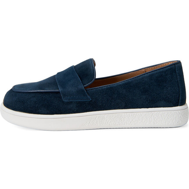 Kirk Suede Square Toe Slip-On Sneakers, Navy