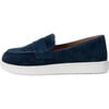 Kirk Suede Square Toe Slip-On Sneakers, Navy - Sneakers - 1 - thumbnail