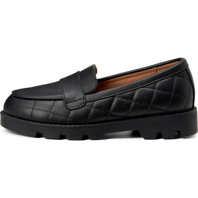 Bobby Quilted Leather Non-Slip Loafers, Black